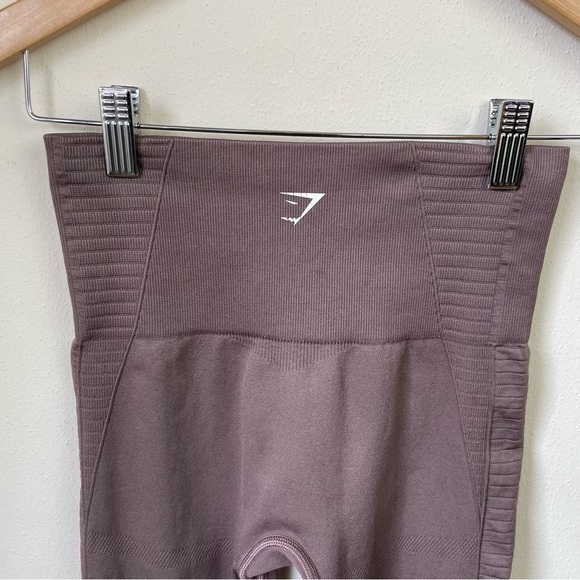 Gymshark Energy Seamless 7/8 Length Leggings Rose Taupe Pants Athletic‎ - Picture 5 of 6